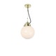Suspension SMALL GLOBE, Verre opalin, Laiton