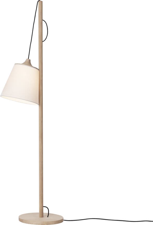 Lampadaire PULL de Muuto, Chêne / Blanc Lampadaire PULL de Muuto, Chêne / Blanc