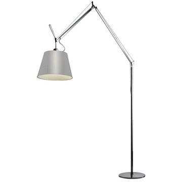 Lampadaire TOLOMEO MEGA d'Artemide, dimmable, corps aluminium, diffuseur satin gris  Ø 36 cm