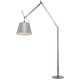 Lampadaire TOLOMEO MEGA d'Artemide, dimmable, corps aluminium, diffuseur satin gris  Ø 36 cm