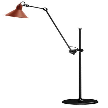 Lampadaire articulé N°215 de DCW noir et rouge