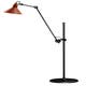 Lampadaire articulé N°215 de DCW noir et rouge