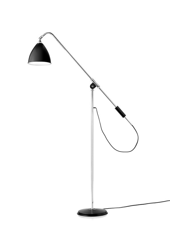 Lampadaire BESTLITE BL4 de Gubi, Structure chrome, Noir Lampadaire BESTLITE BL4 de Gubi, Structure chrome, Noir