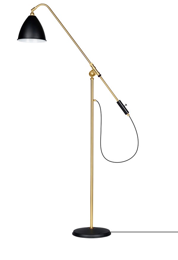 Lampadaire BESTLITE BL4 de Gubi, Structure laiton, Charbon/Noir Lampadaire BESTLITE BL4 de Gubi, Structure laiton, Charbon/Noir