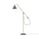Lampadaire BESTLITE BL4, Structure laiton, Gris