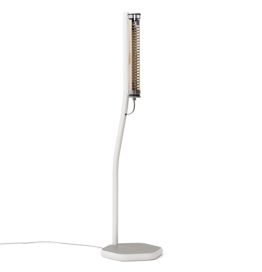 Lampadaire BODOM de Sammode, Blanc finition laiton
