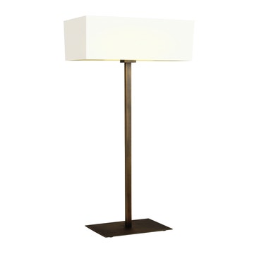 Lampadaire PARK LANE, Structure bronze, Abat-jour blanc