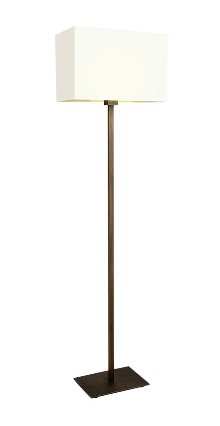 Lampadaire PARK LANE, Structure bronze, Abat-jour blanc Lampadaire PARK LANE, Structure bronze, Abat-jour blanc