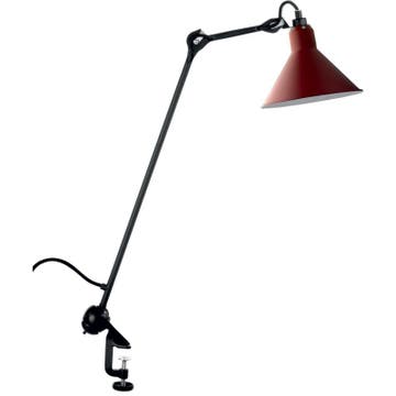 Lampe architecte N°201 de DCW, Rouge, Abat-jour conique