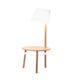 Lampe-guéridon avec table naturelle JOSETTE, Blanc