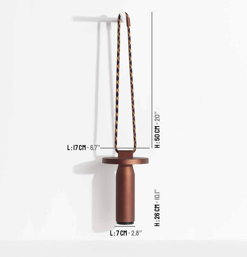 Lampe portable QUASAR de Petite Friture, Sienne Naturelle