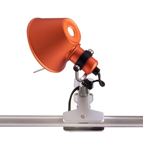 Applique TOLOMEO MICRO PINZA HALO de Artemide, Orange