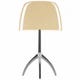 Lampe à poser LUMIERE PICCOLA AVEC VARIATEUR, Pied Aluminium, Diffuseur Blanc chaud