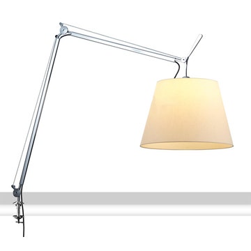 Lampe à poser avec étau TOLOMEO MEGA de Artemide, Ø. 36 cm, Diffuseur parchemin
