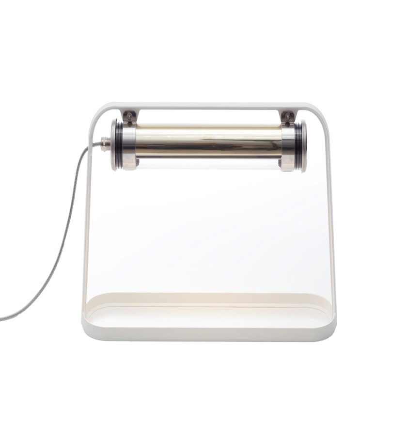 Lampe à poser ASTRUP de Sammode, Blanc intérieur laiton