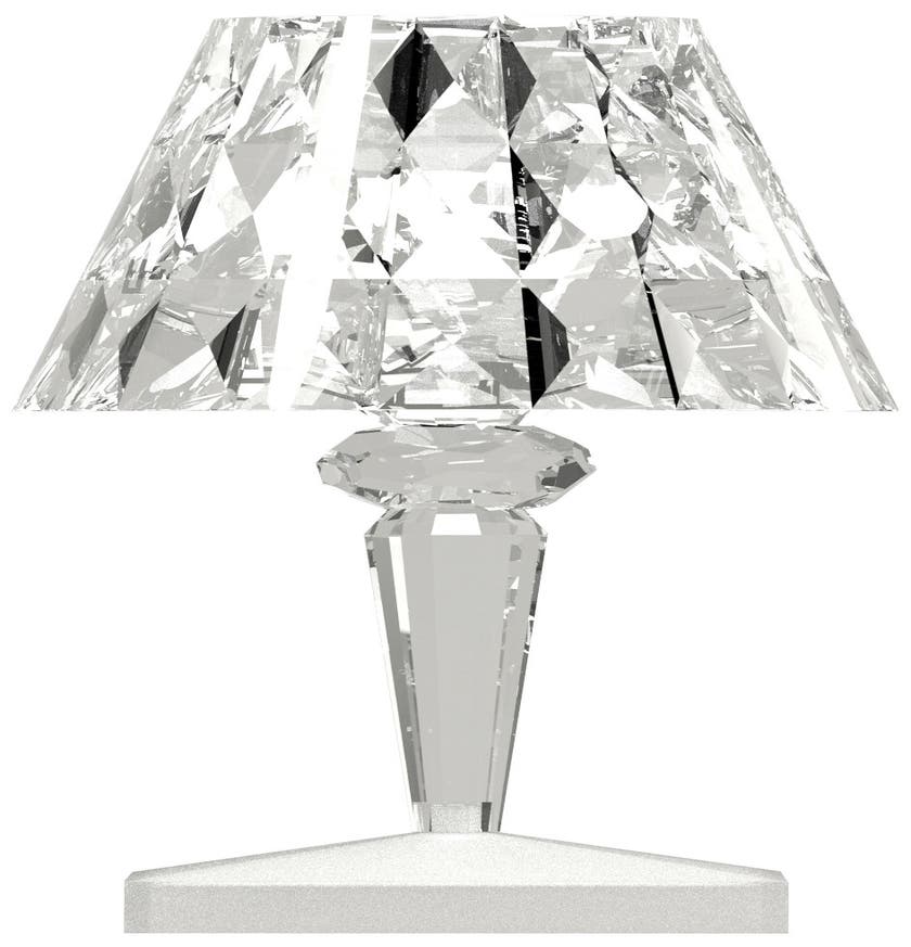 Lampe à poser BATTERY de Kartell, Cristal