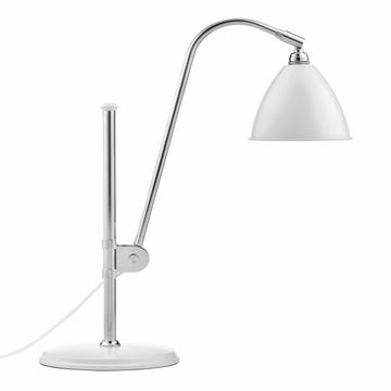 Lampe à poser BESTLITE BL1 de Gubi, Structure chrome, Blanc mat