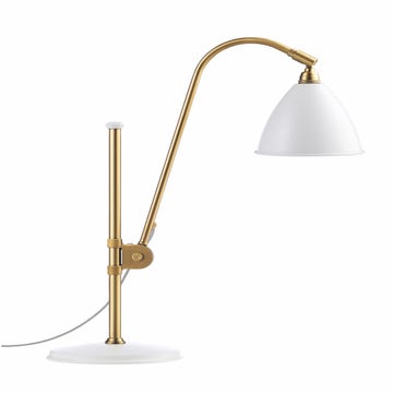 Lampe à poser BESTLITE BL1 de Gubi, Structure laiton, Blanc mat