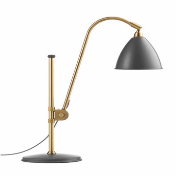 Lampe à poser BESTLITE BL1 de Gubi, Structure laiton, Gris