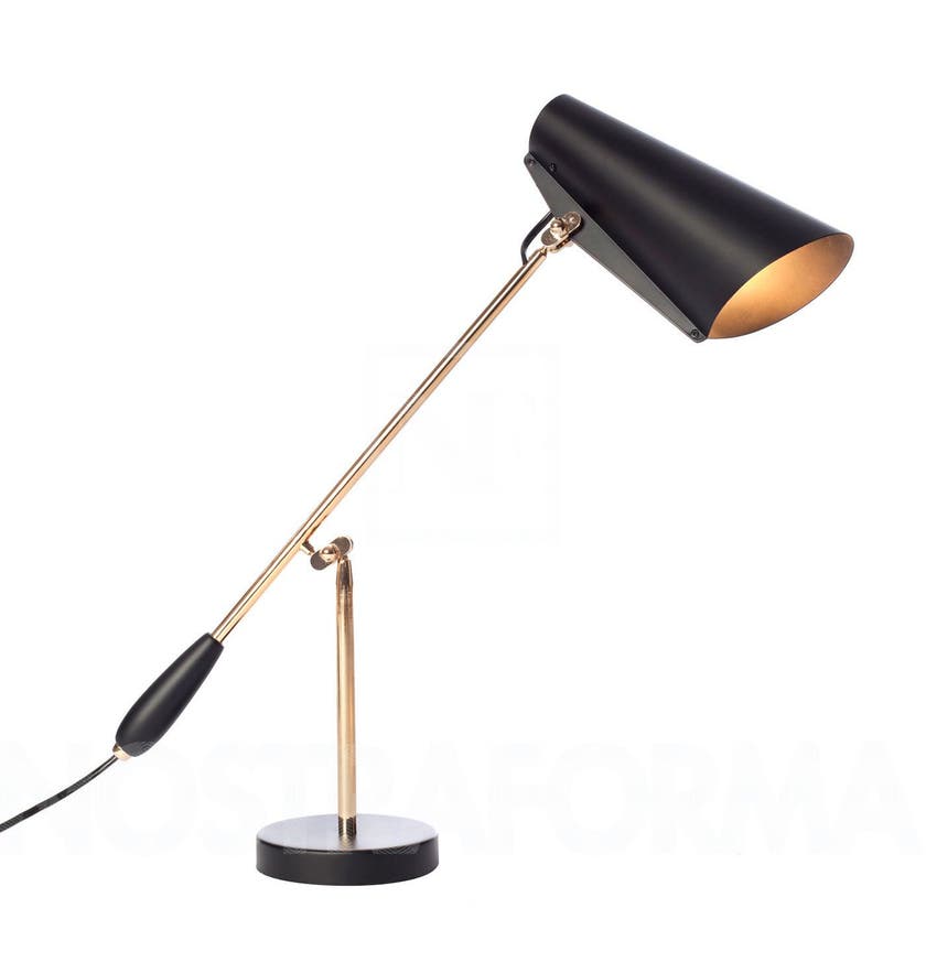 Lampe de table BIRDY de Northern Lighting, Noir et cuivre
