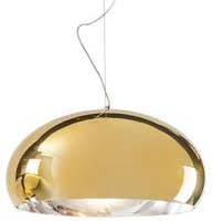 Lampe FL/Y métallisée de Kartell, Médium, Or