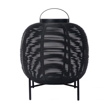 Lanterne solaire TIKA de Vincent Sheppard, Avec base acier, H. 69, Noir