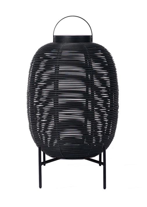 Lanterne solaire TIKA de Vincent Sheppard, Avec base acier, H. 69, Noir Lanterne solaire TIKA de Vincent Sheppard, Avec base acier, H. 69, Noir