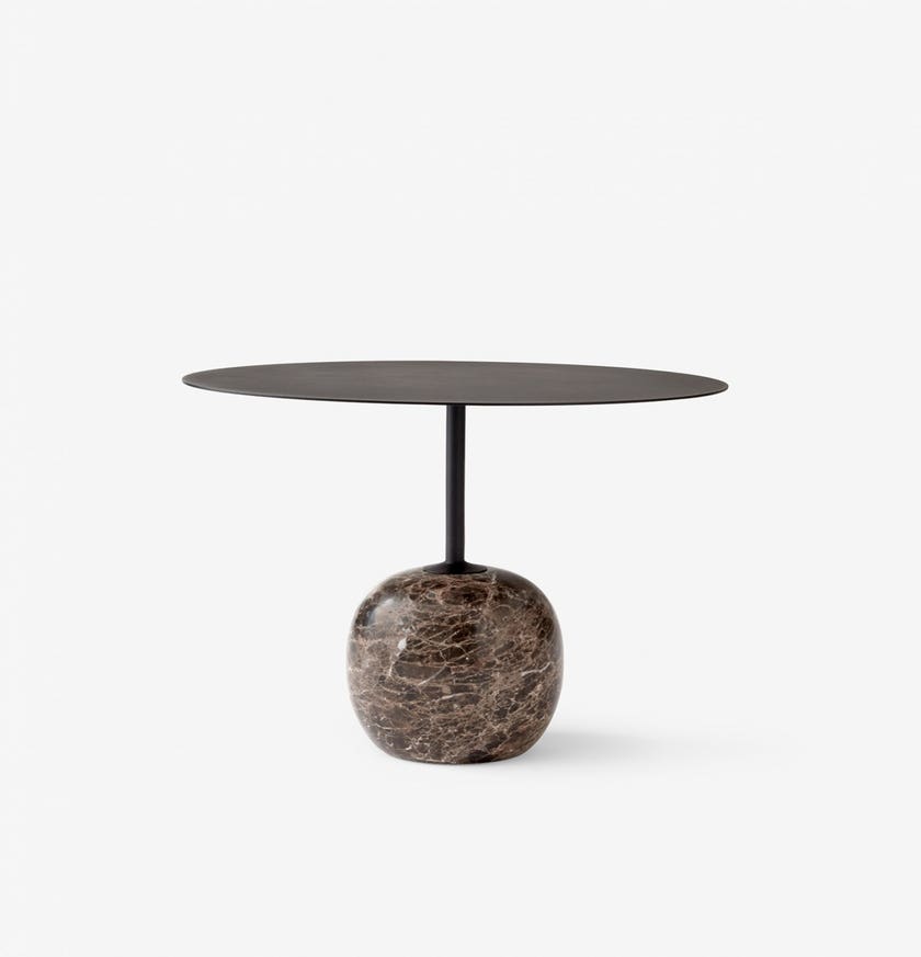 Table d'appoint LATO LN8 de &TRADITION, Warm black & Emparador marble