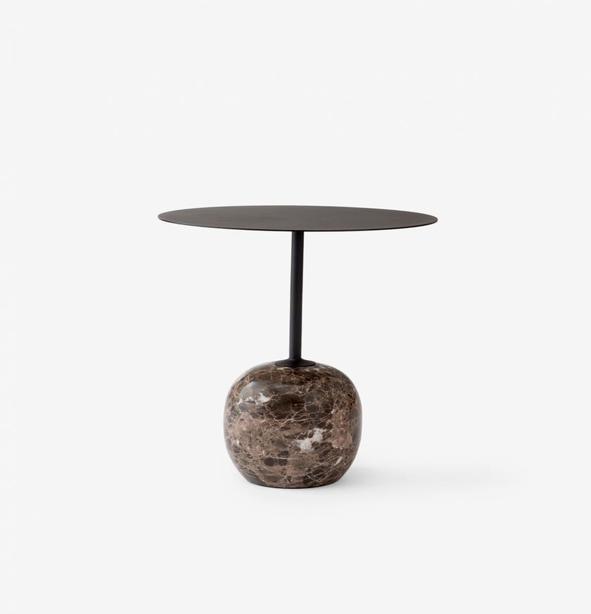 Table d'appoint LATO LN9 de &TRADITION, Warm black & Emparador marble