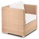 Fauteuil LOUNGE avec coussins Cool white de Dedon, Bleach