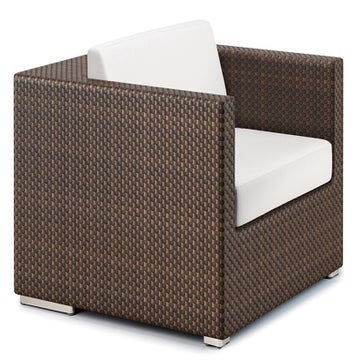 Fauteuil LOUNGE avec coussins Cool white de Dedon, Java