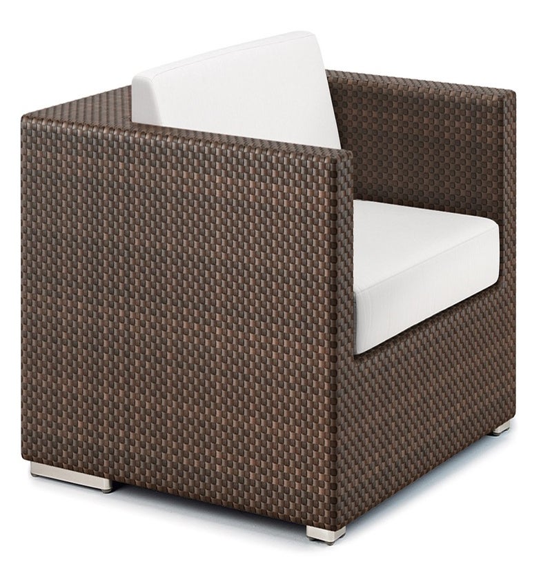 Fauteuil LOUNGE avec coussins Cool white de Dedon, Java