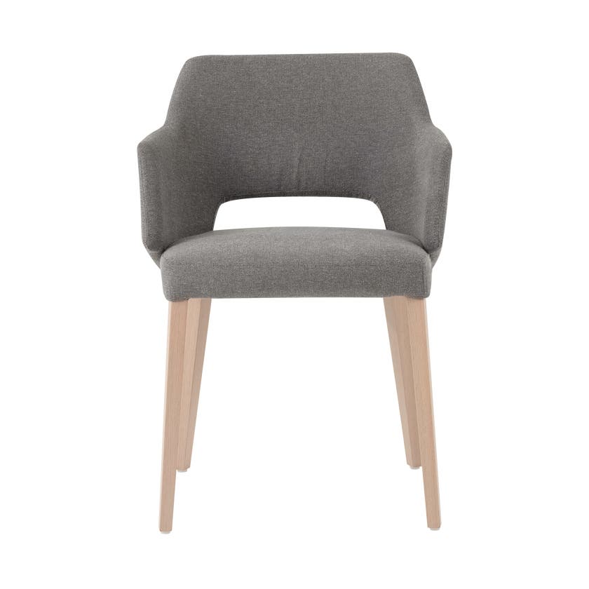 Fauteuil de table LENA de Mobitec, Pieds Chêne, Assise tissu Mango Fauteuil de table LENA de Mobitec, Pieds Chêne, Assise tissu Mango