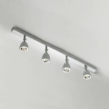 Spot orientable  LILLEY RAIL 900mm avec 4 shades de Nautic, Bronze chromé poli
