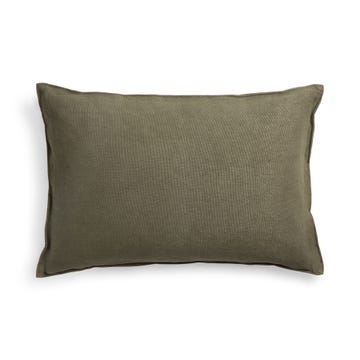 Housse de coussin lin - Olive - lumbar