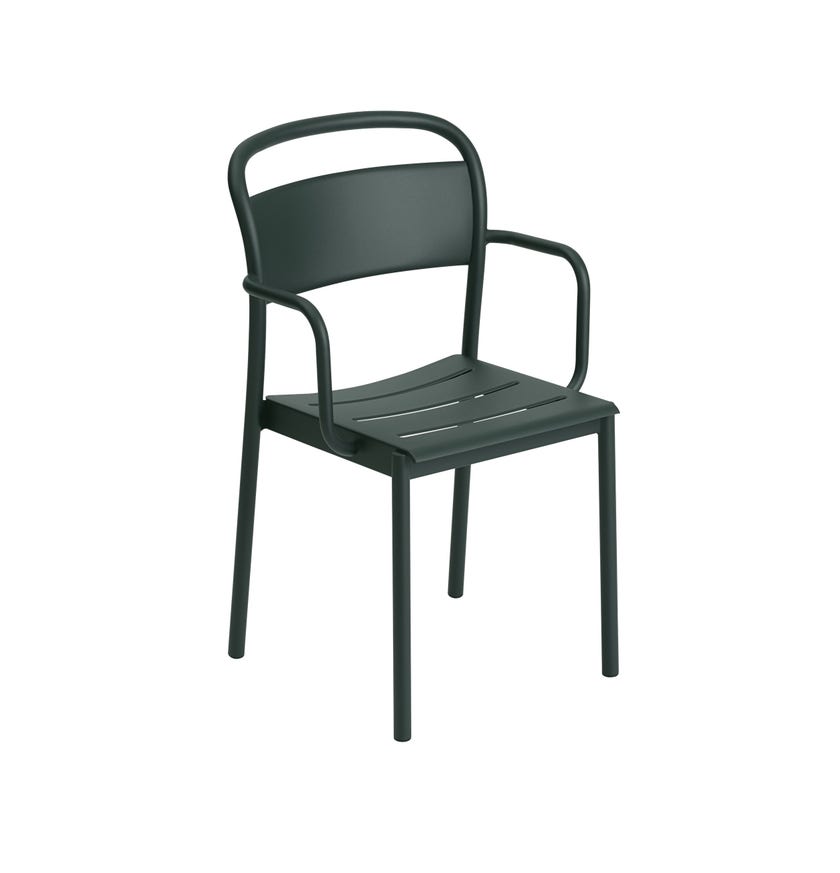 Fauteuil de table LINEAR STEEL de Muuto, Dark green
