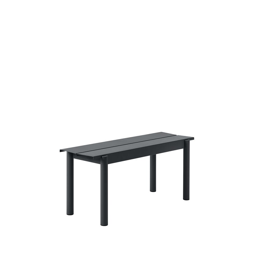 Banc LINEAR STEEL de Muuto, 110 cm, Noir
