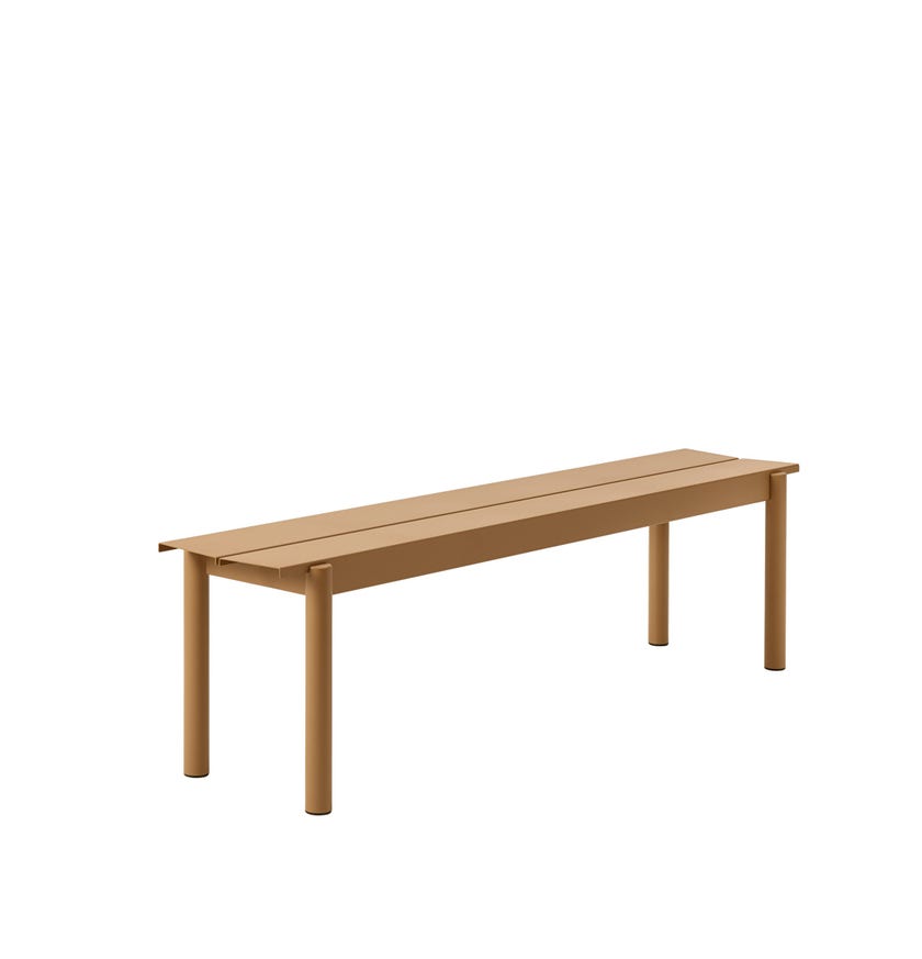 Banc LINEAR STEEL de Muuto, 170 cm, Orange