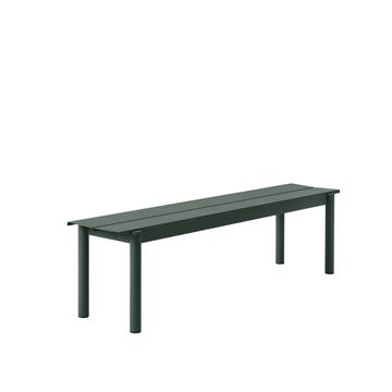 Banc LINEAR STEEL de Muuto, 170 cm, Dark Green 