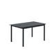 Table de jardin LINEAR STEEL, 140 cm, Noir