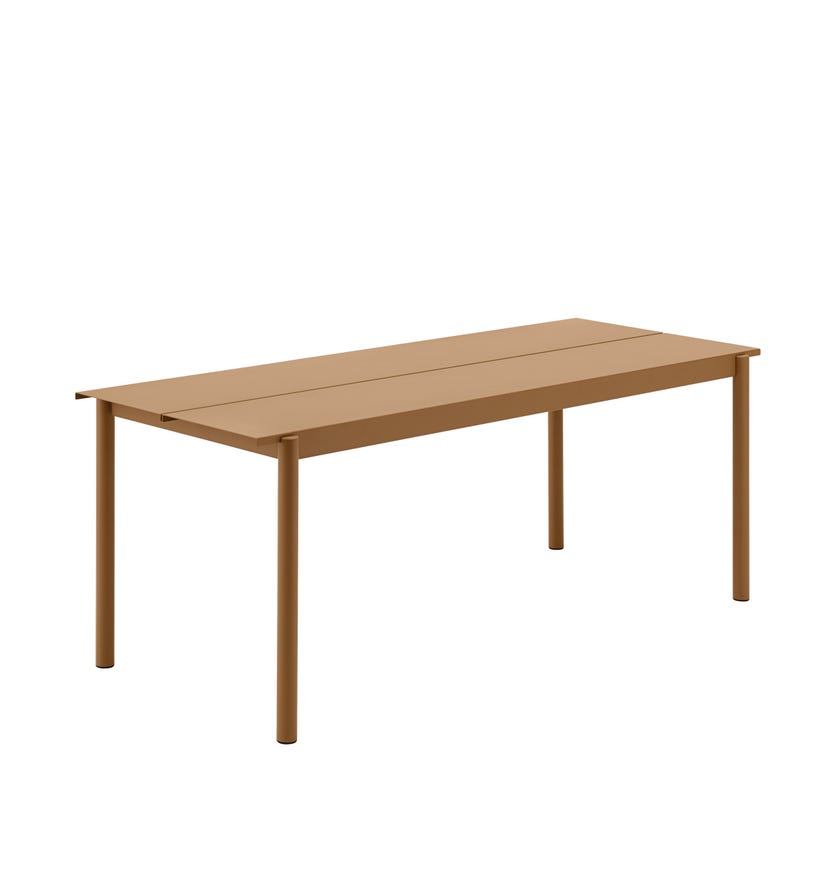 Table de jardin LINEAR STEEL de Muuto, 200 cm, Orange