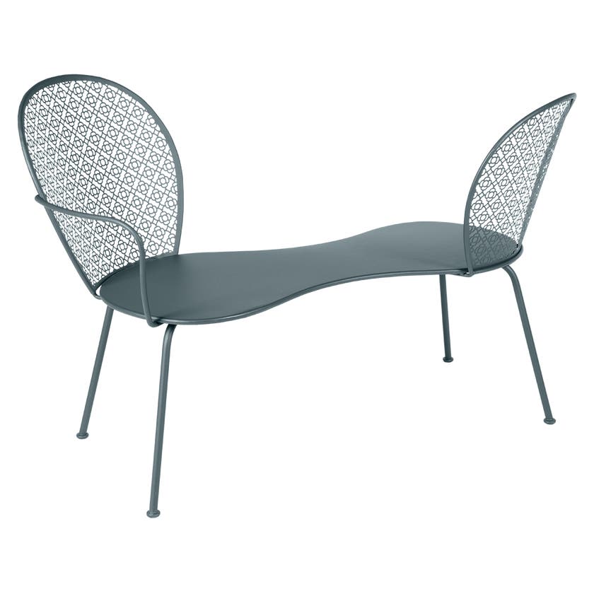Banquette Conversation LORETTE de Fermob, Gris orage Banquette Conversation LORETTE de Fermob, Gris orage