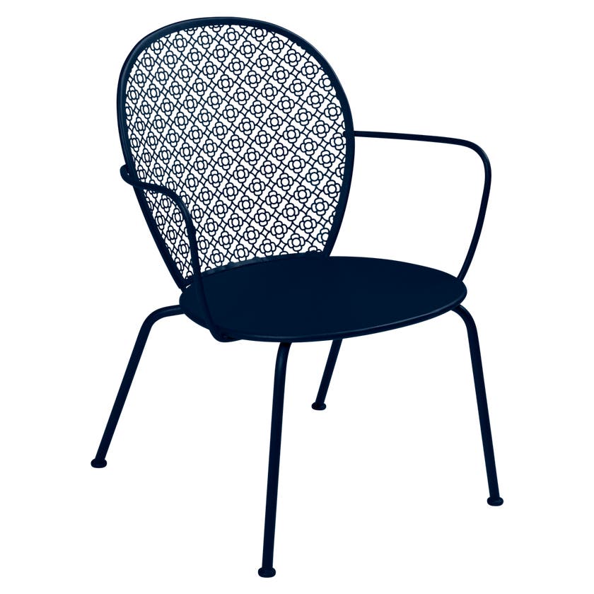 Fauteuil Bas LORETTE, Bleu abysse Fauteuil Bas LORETTE, Bleu abysse