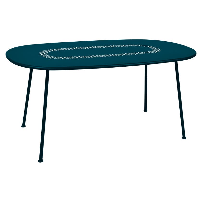 Table ovale LORETTE 160 x 90 cm de Fermob, Bleu acapulco Table ovale LORETTE 160 x 90 cm de Fermob, Bleu acapulco