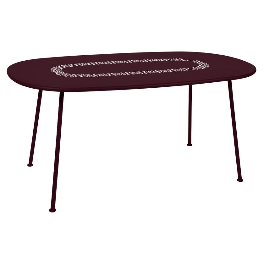 Table ovale LORETTE 160 x 90 cm de Fermob, Cerise noire Table ovale LORETTE 160 x 90 cm de Fermob, Cerise noire