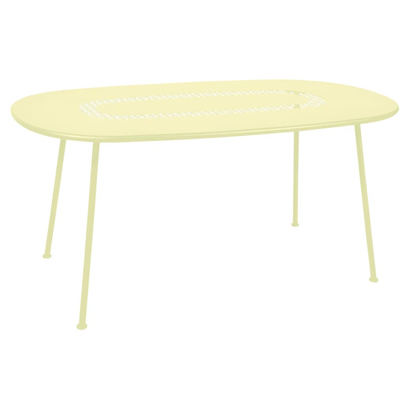 Table ovale LORETTE 160 x 90 cm de Fermob, Citron givré Table ovale LORETTE 160 x 90 cm de Fermob, Citron givré