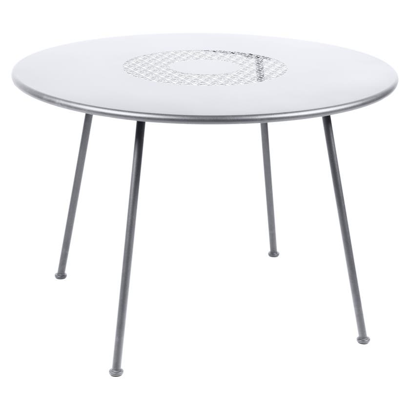 Table ronde LORETTE Ø.110 cm de Fermob, Blanc coton Table ronde LORETTE Ø.110 cm de Fermob, Blanc coton