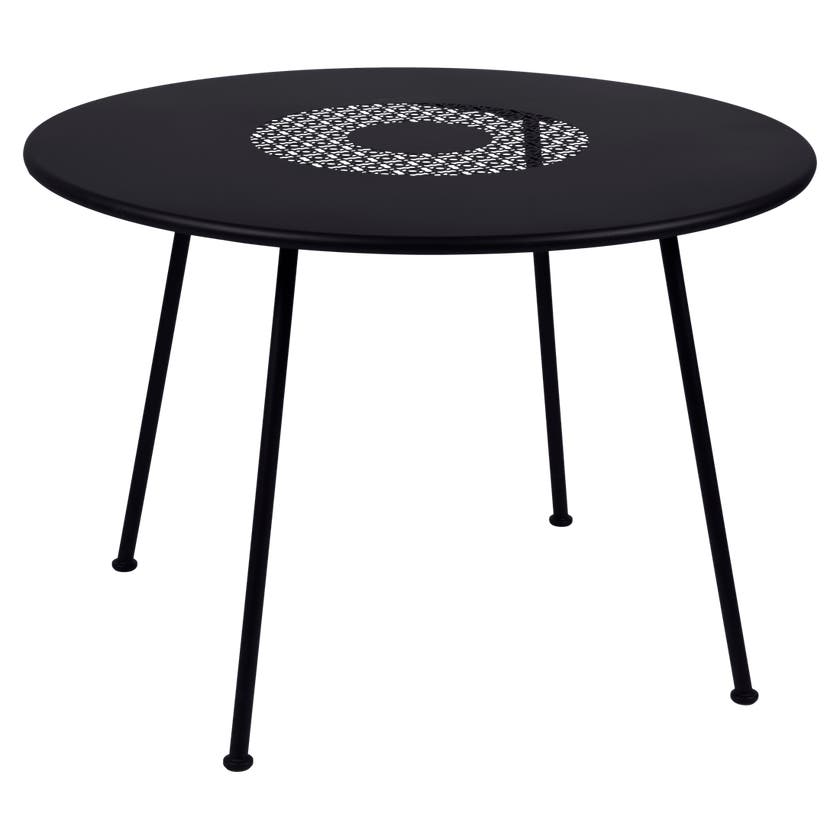 Table ronde LORETTE Ø.110 cm de Fermob, Réglisse Table ronde LORETTE Ø.110 cm de Fermob, Réglisse