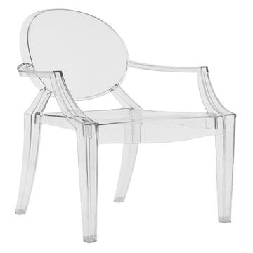 Fauteuil LOUIS GHOST de Kartell, Cristal
