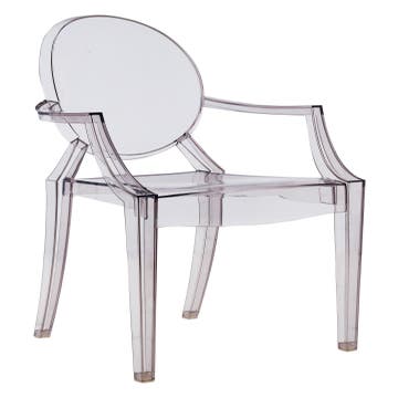 Fauteuil LOUIS GHOST de Kartell, Fumé Clair